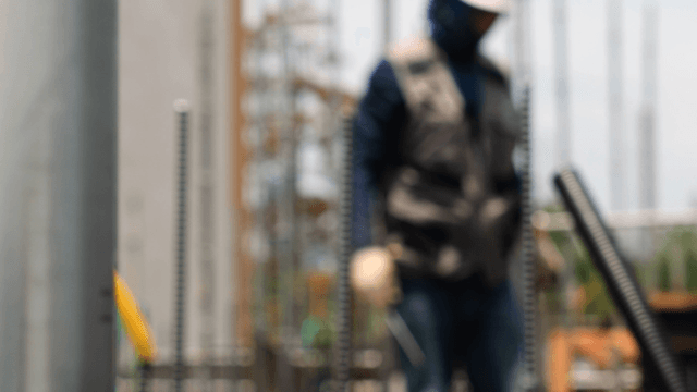 Construction worker on a building site