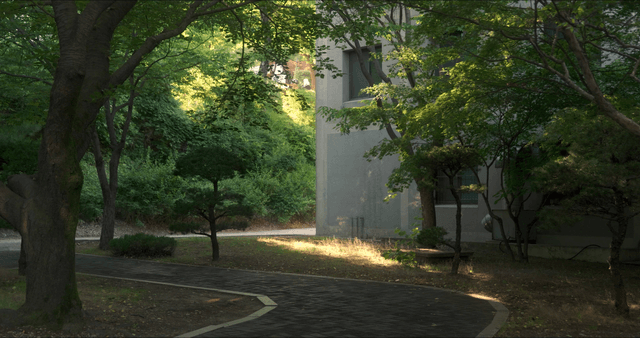 Quiet alley beside an old building