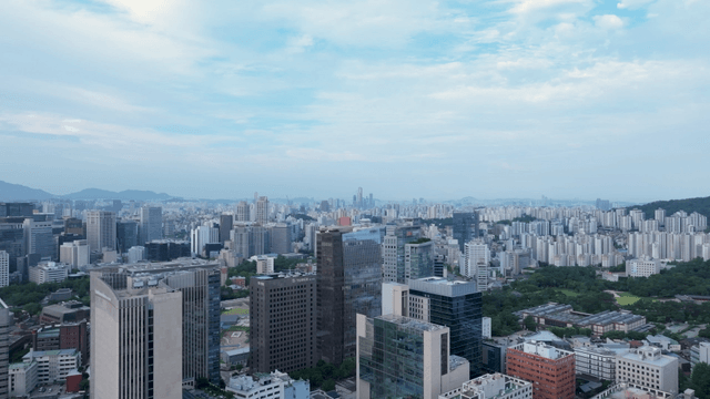 Sprawling cityscape under a clear sky