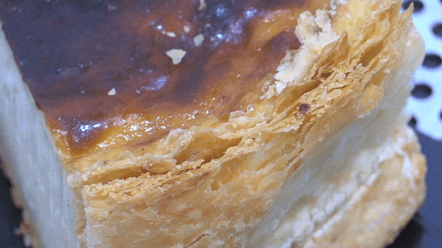 바삭한 치즈 케이크 페이스트리 근접 촬영