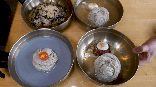 Assorted four types of buckwheat noodles