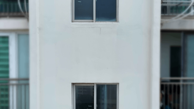 Apartment building with windows