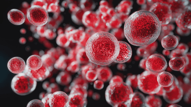 현미경 아래에서 꿈틀거리는 붉은 세포