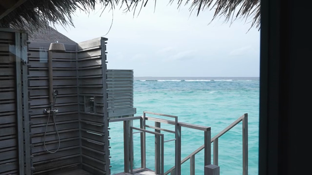 View of the ocean from a resort