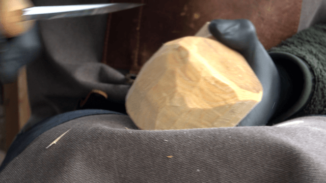 Wood carving with precision and care