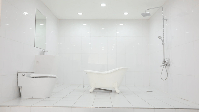 Clean and modern bathroom interior