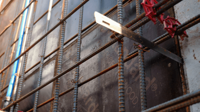 Construction rebar and formwork