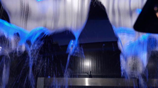Colorful foam and water in a car wash