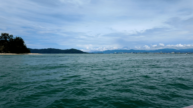 View from a boat crossing the sea