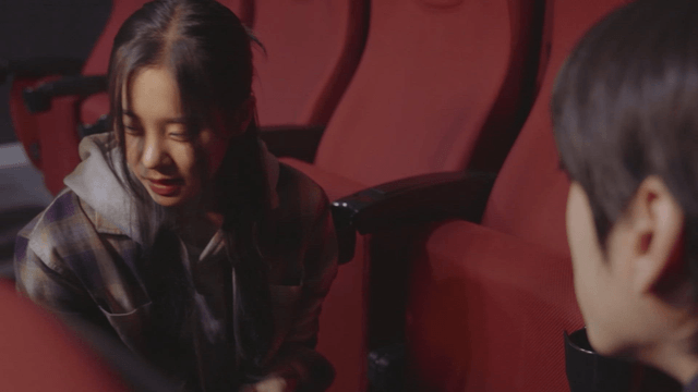 Couple met under a movie theater seat