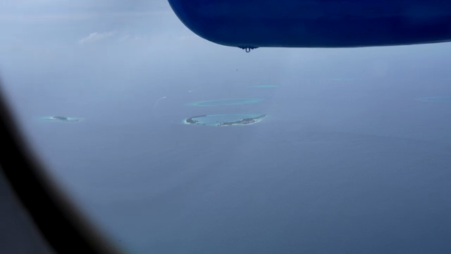 Aerial view of islands in the ocean