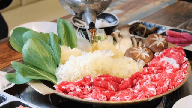 Adding broth to hot pot