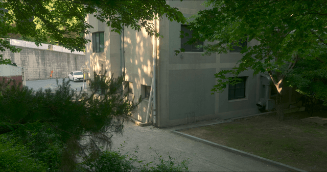 Quiet alley beside an old building