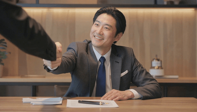 Business handshake between professionals