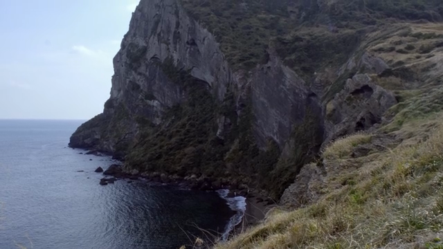 A rugged cliffside by the ocean