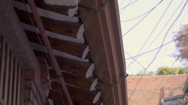 Traditional Korean house roof detail