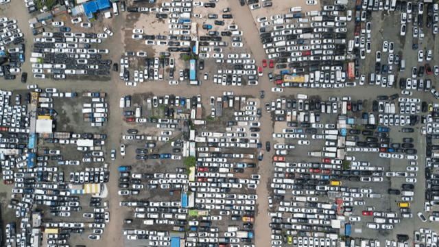 Large used car center filled with vehicles