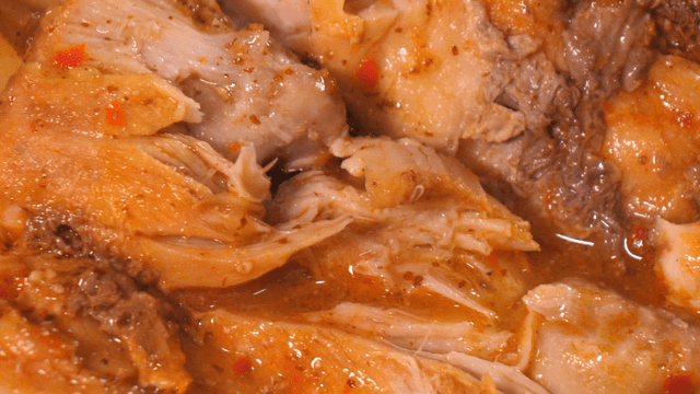 Boiling pork backbone stew