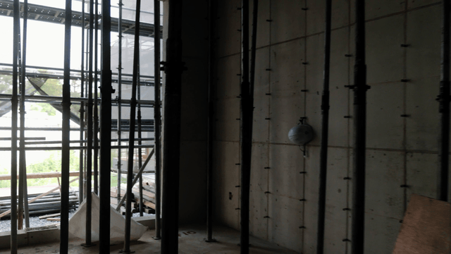 Interior of a building under construction