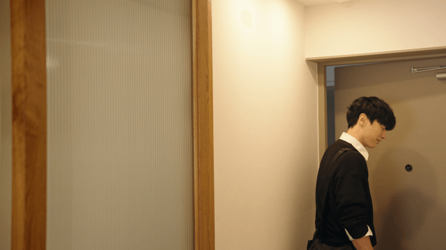 Wife welcoming husband returning home