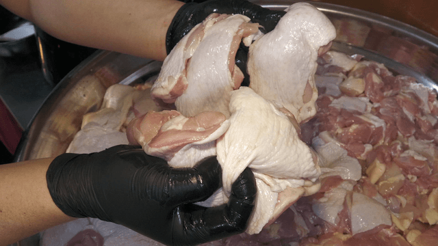 Fresh raw chicken pieces