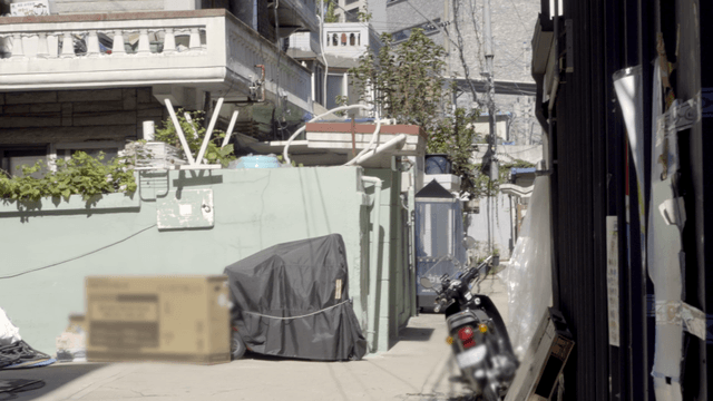 Quiet alley in a residential area