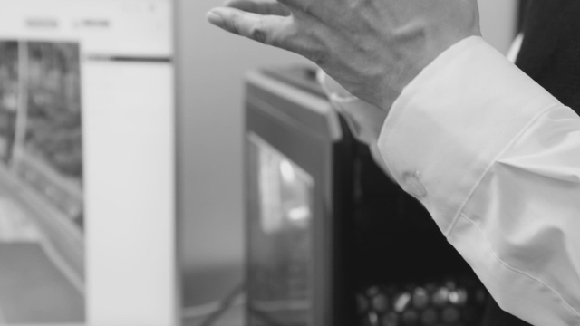 Person talking with hand gestures