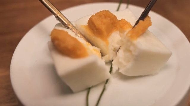 Tofu cheese topped with doenjang sauce