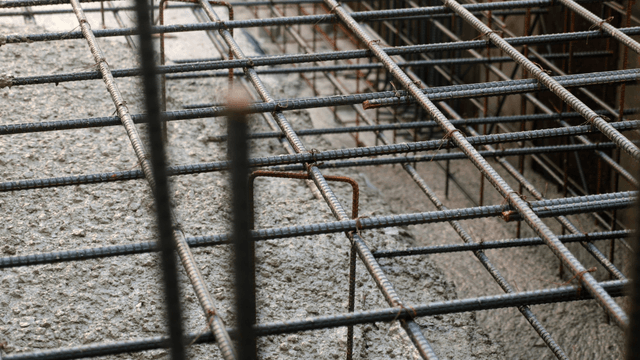 Concrete pouring at a construction site