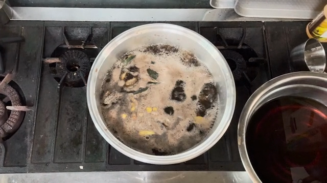 Sauce boiling in a pot