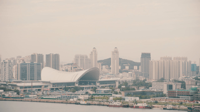 Cityscape facing the sea