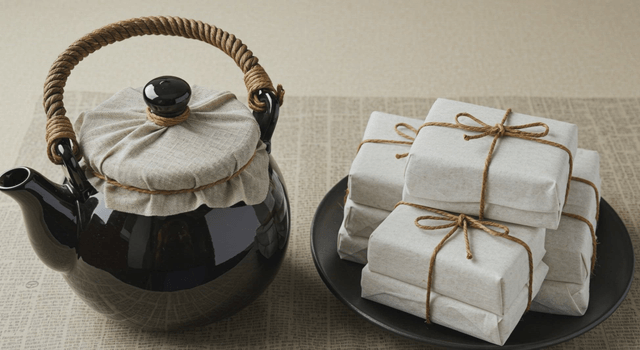 Packaged herbal medicine and steaming kettle