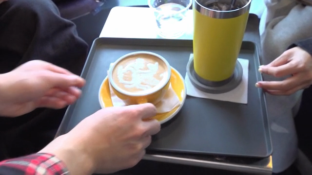 Coffee being served on a table indoors