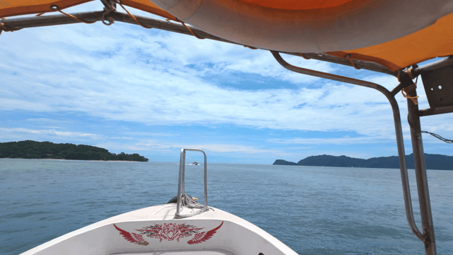 View from a boat crossing the sea