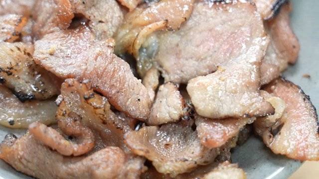 Grilled meat served on a plate