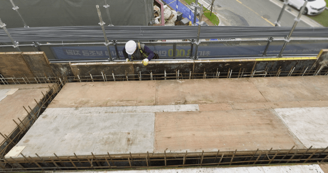 Construction worker on a building site