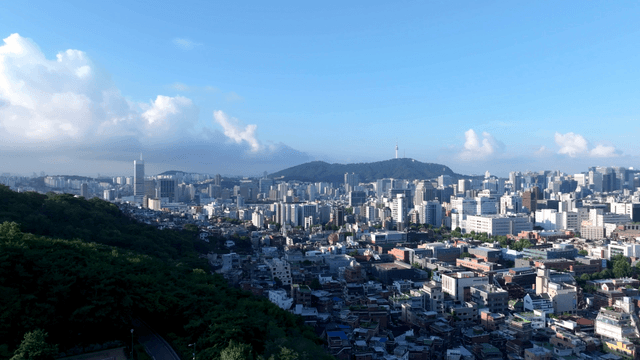 Panoramic view of a city skyline