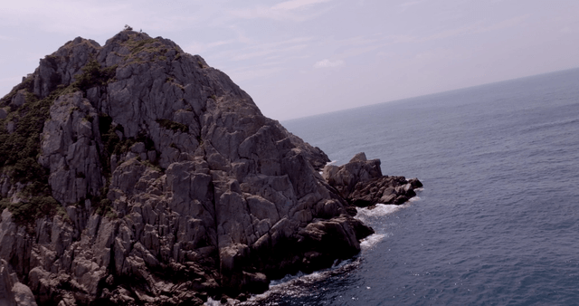 Rocky coastline with clear blue sea