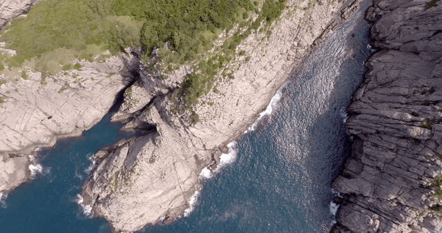 Rocky coastline with clear blue water