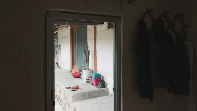 Traditional rural house entrance
