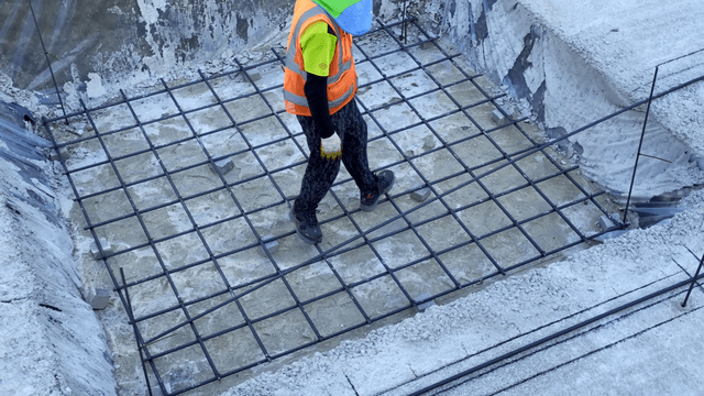 Construction worker on a building site