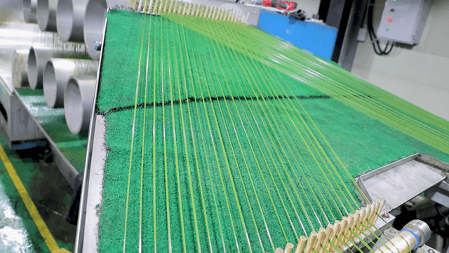 Green threads processed in factory