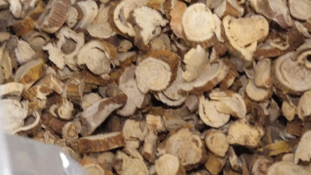 Dried herbs in a plastic bag
