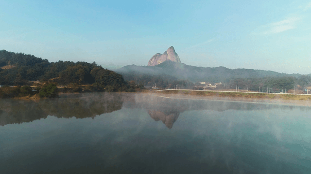 Serene mountain reflected on a lake