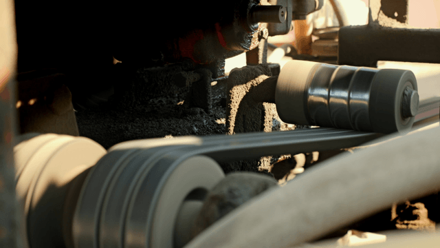 Close-up of machinery in operation