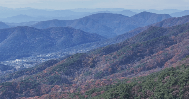 산맥의 광활한 전망