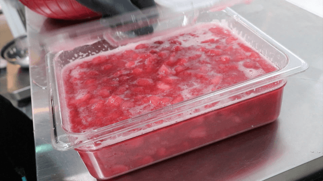 Strawberries marinated in sugar
