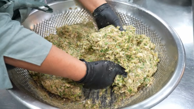 Mixing ingredients in a large bowl