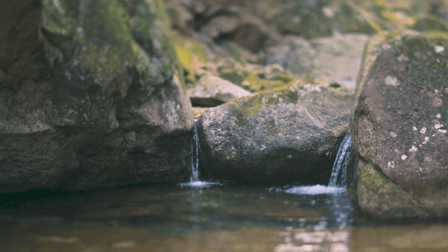 Small stream flowing over rocks