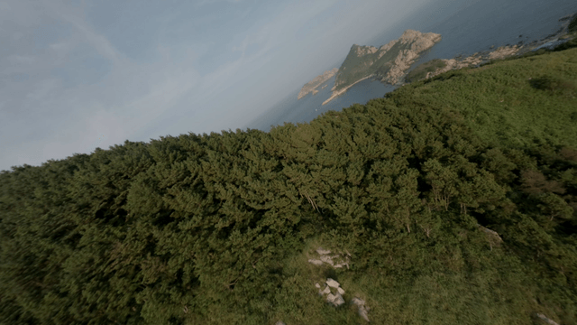 A scenic coastal mountain landscape